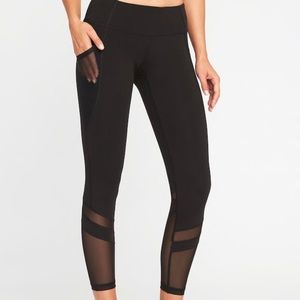 Old Navy 7/8 Length Mesh-Panel Leggings